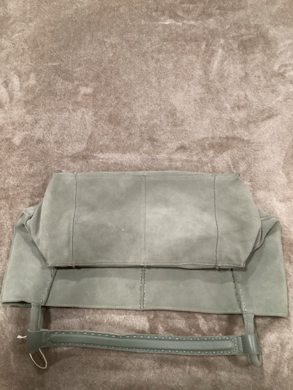 The Sak Mint Green Suede Tote with Beige Interior - Picture 7 of 7